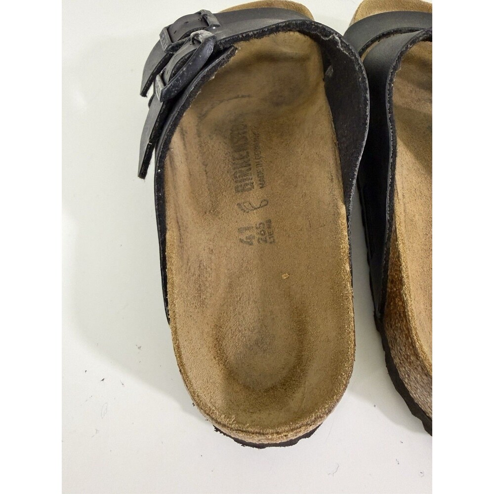 Birkenstock Arizona Birko-Flor Black Sandal Two Strap EU 41 W10-10.5 M8-8.5 - Picture 6 of 12